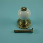 Window Shutter Knob - White Ceramic