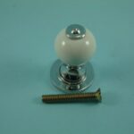 Window Shutter Knob - White Ceramic