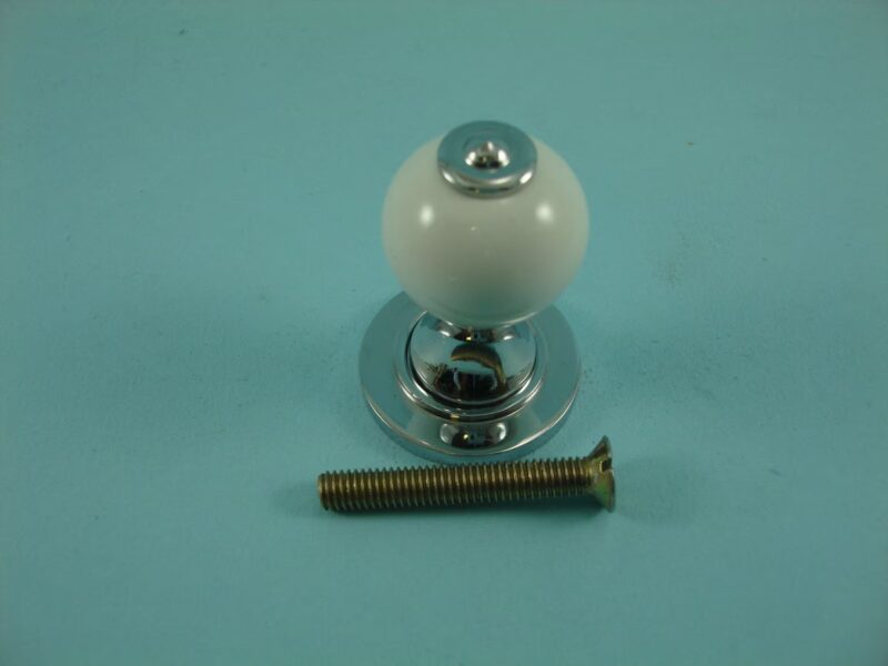 Window Shutter Knob - White Ceramic