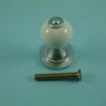 Window Shutter Knob - White Ceramic