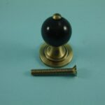 Window Shutter Knob - Black Wood