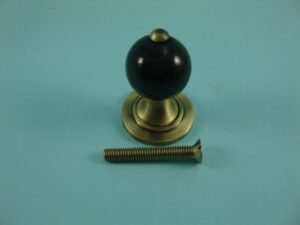 Window Shutter Knob - Black Wood