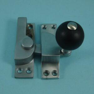 Straight Arm Fastener - Black Wood Knob - Non-Locking