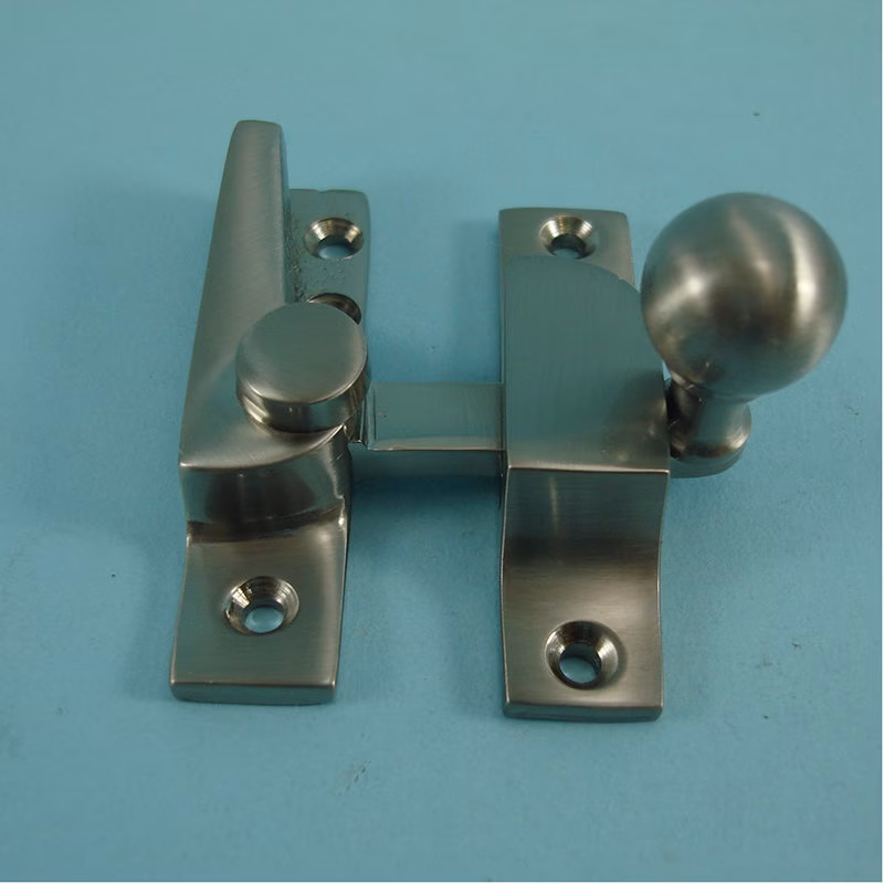 Straight Arm Fastener - Brass Ball Knob - Non-Locking