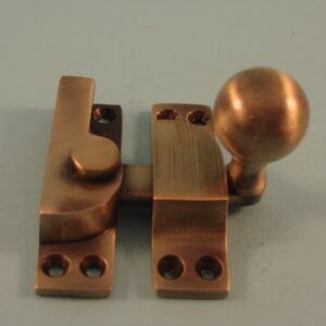 Straight Arm Fastener - Brass Ball Knob - Non-Locking