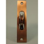 2" Ball Bearing Brass Wheel Pulley - Square Faceplate