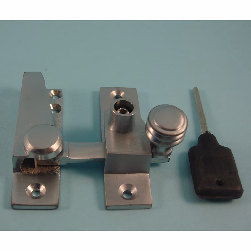 Straight Arm Fastener - Reeded Knob - Locking
