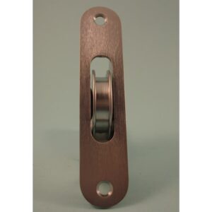 1 ¾" Brass Wheel Pulley - Radius Faceplate