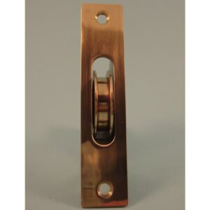 1 ¾" Brass Wheel Pulley - Square Faceplate