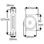 2" Brass Wheel Pulley - Radius Plate