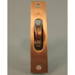 2" Brass Wheel Pulley - Square Plate