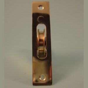 1 ¾" Brass Wheel Pulley - Radius Faceplate