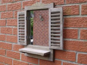 Shutter Mirror With Shelf