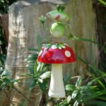 Frog On Mushroom Stake