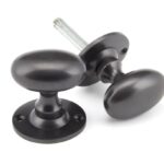 Oval Mortice/Rim Knob Set