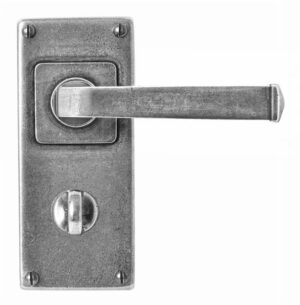 Allendale Door Lever On Jesmond Bathroom Backplate - Sprung