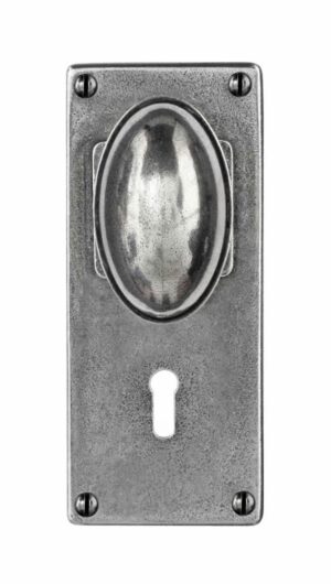 Lincoln Door Knob On Jesmond Lock/Keyhole Backplate - Sprung