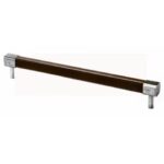 Jedburgh Square Chocolate Leather Bar Handle - Medium