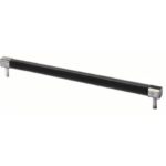 Jedburgh Square Black Leather Bar Handle - Large