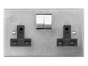 Wallplate - 2 Gang Switch Socket Plate Only