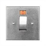 Wallplate - 45A Dp Switch Interoir With Neon Plate Only