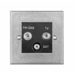 Wallplate - Triplex Communication Module (Tv/Fm/Sat)
