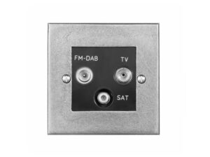 Wallplate - Triplex Communication Module (Tv/Fm/Sat)