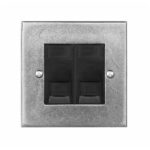 Wallplate - Rj45 Cat 5E Double Plate Only
