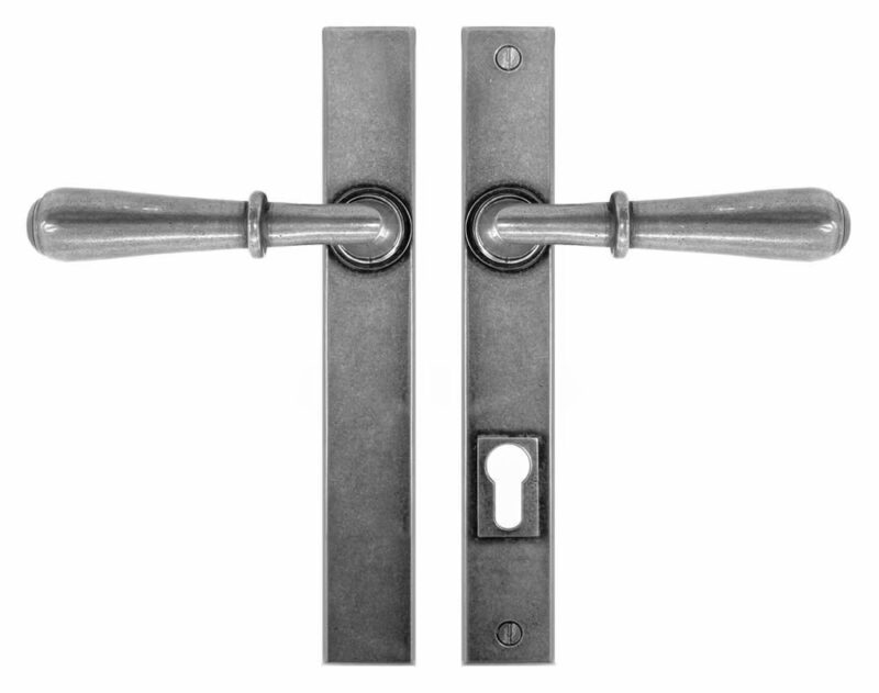 Derwent Multipoint Door Lever Lock/Patio Backplate - Unsprung