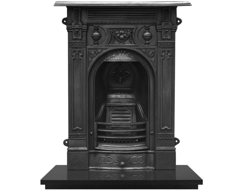 Victorian Small Cast Iron Combination Fireplace