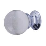 Plain Glass Ball Cupboard Knob