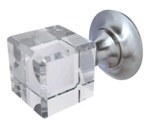 Cube Glass Mortice Knob