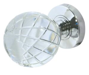 Palma Glass Mortice Knob