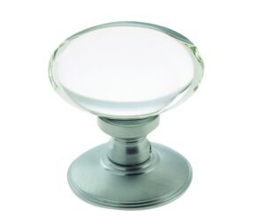 Plain Glass Oval Mortice Knob