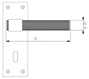 T-Bar Knurled Lever - Oval