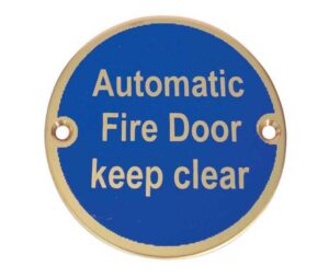 Automatic Fire Door Keep Clear Sign