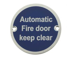 Automatic Fire Door Keep Clear Sign