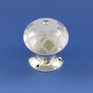Oval Faceted Glass Door Knob
