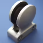 Flat-back Button Glass Clamp for 10mm Glass