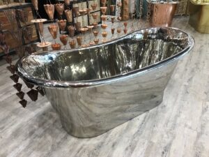 Nickel In Out Double Slipper Bath