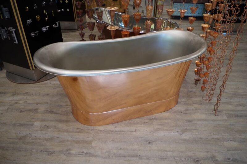 Copper and Nickel Double Slipper Bath