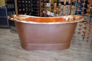 Copper Double Slipper Bath