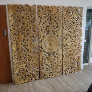 Mango Wood Hand Carved Decorative Wall Panel/Headboard