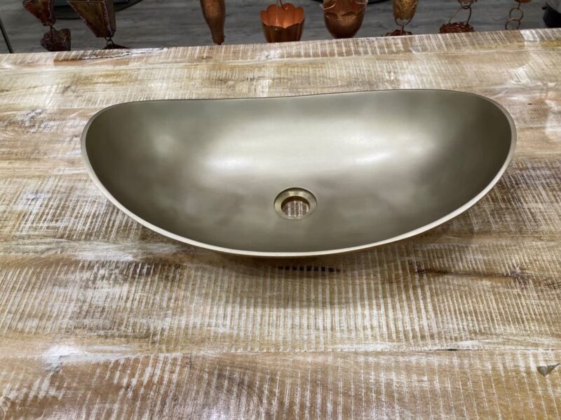 Yellow Zanzibar Outside Curved Sink