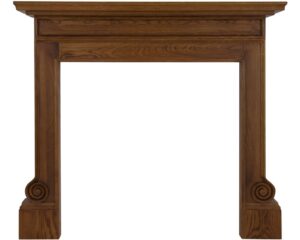 Volute Wooden Fireplace Surround