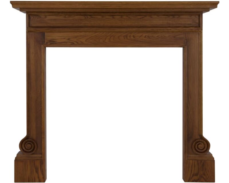 Volute Wooden Fireplace Surround